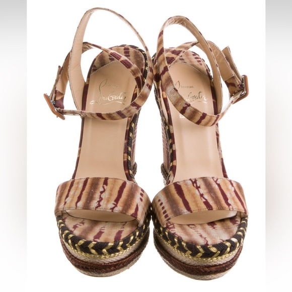Christian Louboutin printed espadrilles heels - Picture 5 of 13